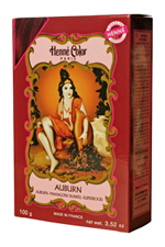 Auburn: Langdurige henna kleuring, haarkleur Donker Rood